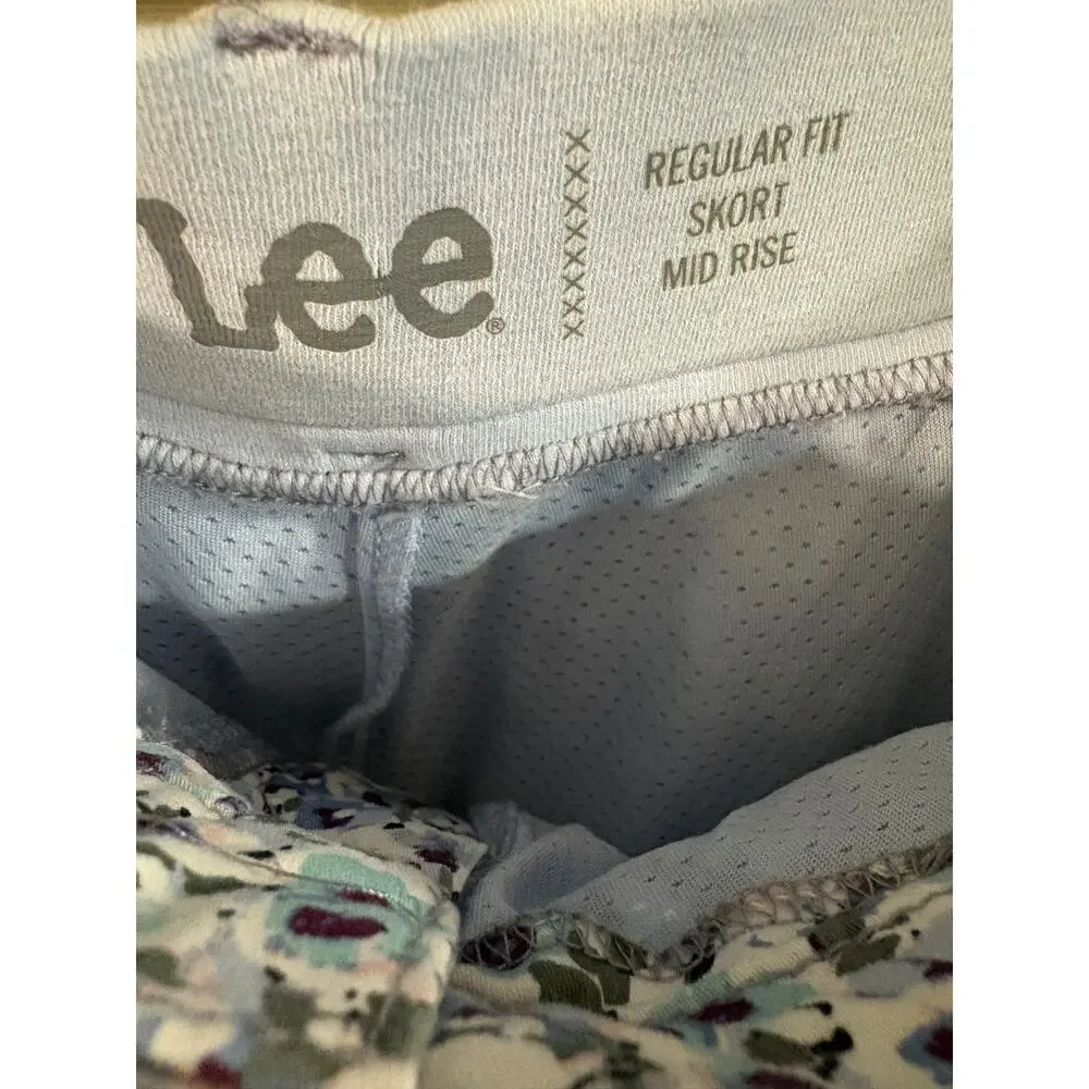 Lee Floral Print Skort Women's Size 8M Mid Rise Golf Tennis Built In Shorts